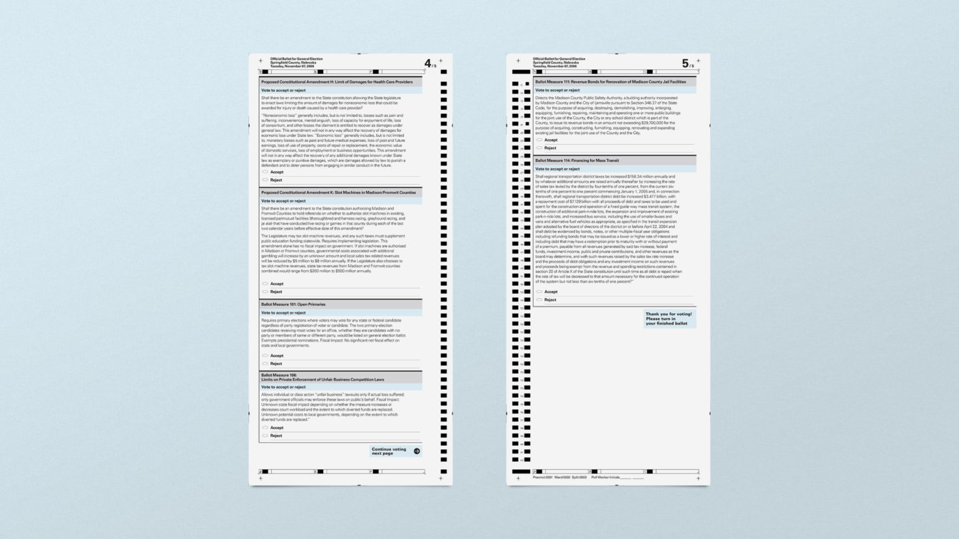 National Ballot Design