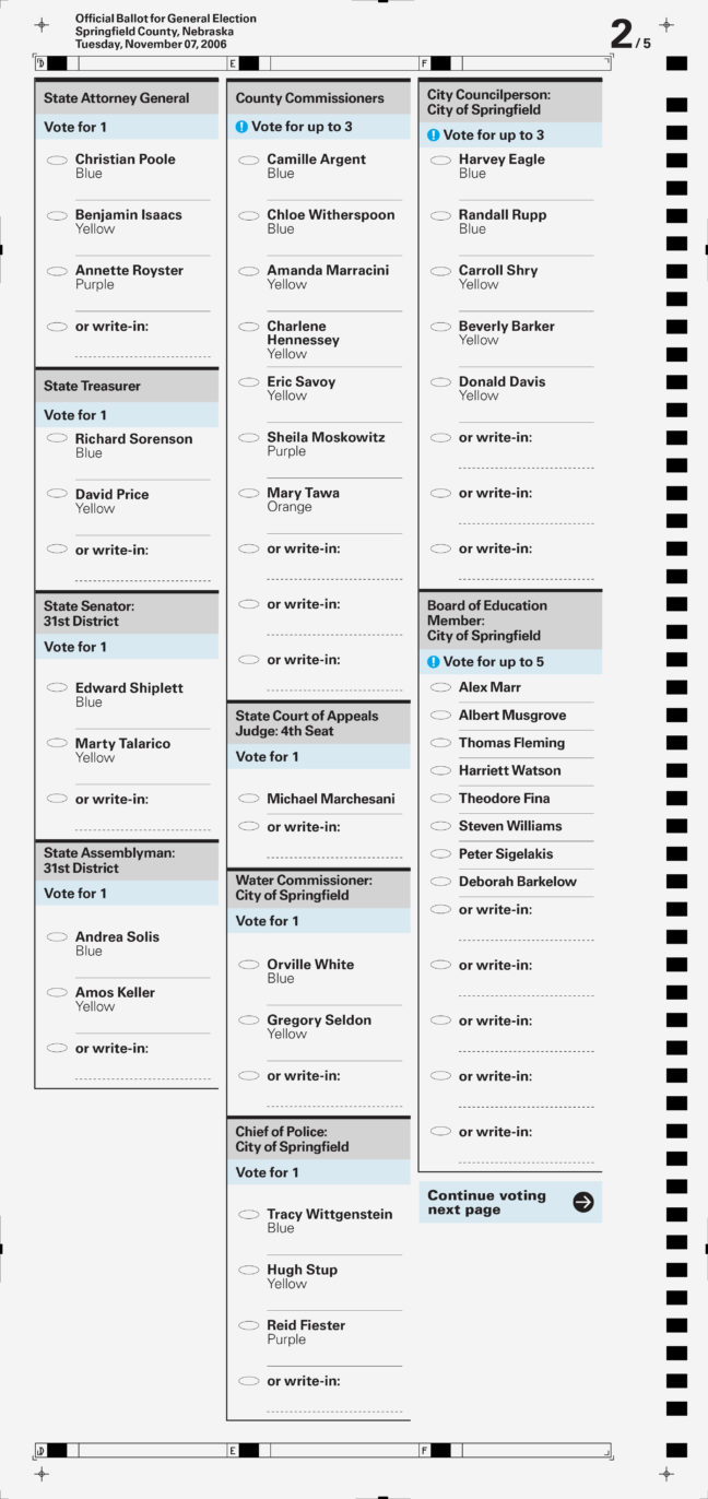 National Ballot Design