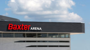 Baxter Arena signage