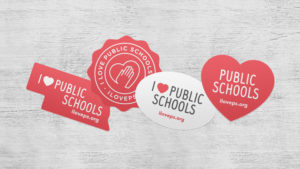 I love Public Schools stickers