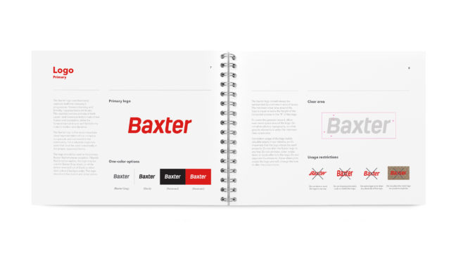 Baxter Brand Book Spread