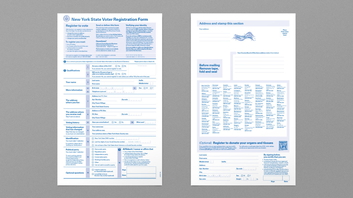 New York State Voter Registration Form