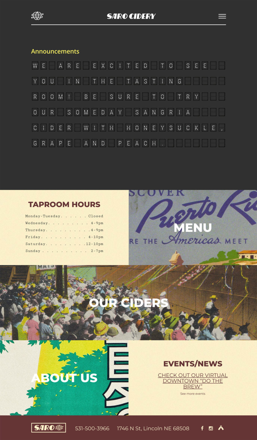 Saro Cider Website